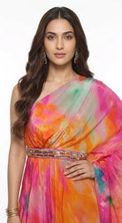 Sunset Draped Long Dress