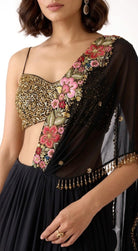 Black Embellished Saree