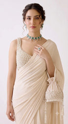 Ivory Pearl Saree