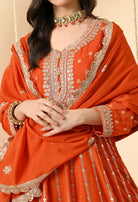 Coral Orange Kurta Set