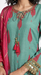 Teal Green Kurta Set
