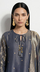 Black & Gold Kurta Set