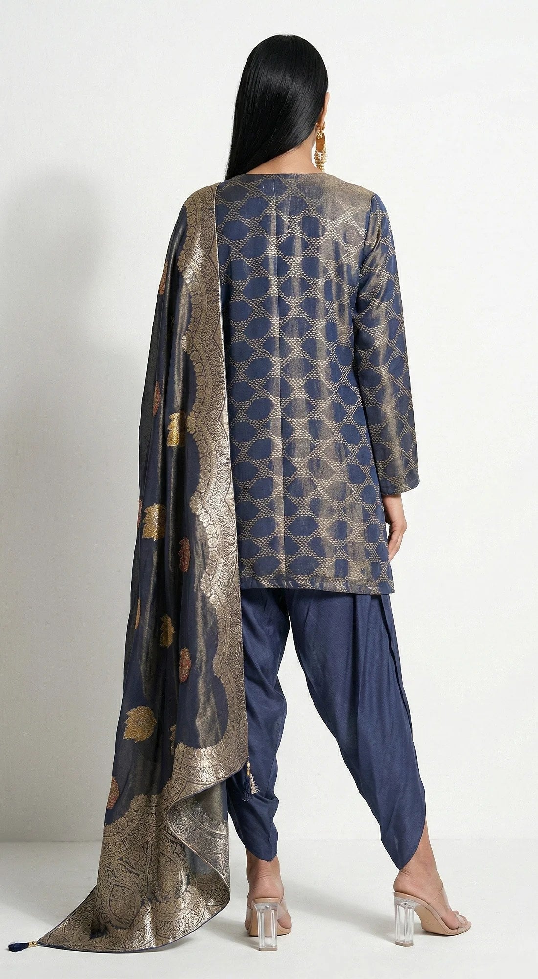 Black & Gold Kurta Set