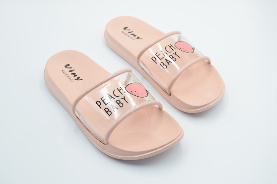 women's peach baby slippers